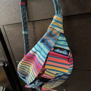 KAVU Colorful Striped Messenger Bag